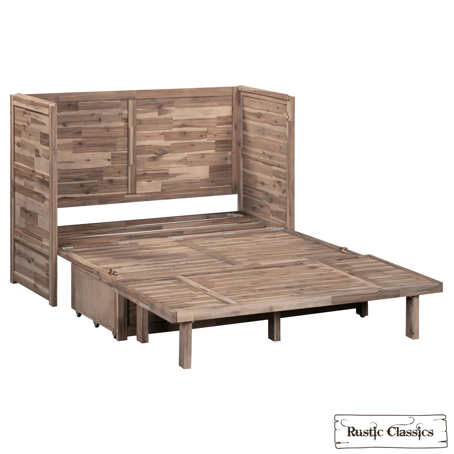 Stow Full Size Murphy Bed Cabinet Only - No Mattress - Available in 4 Colours