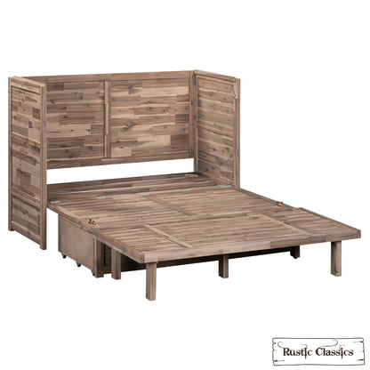 Stow Full Size Murphy Bed Cabinet Only - No Mattress - Available in 4 Colours