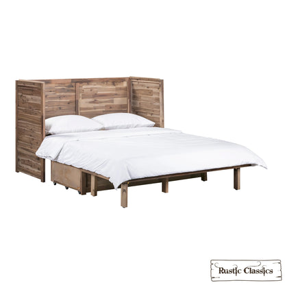 Stow Queen Size Murphy Bed Cabinet Only - No Mattress - Available in 4 Colours