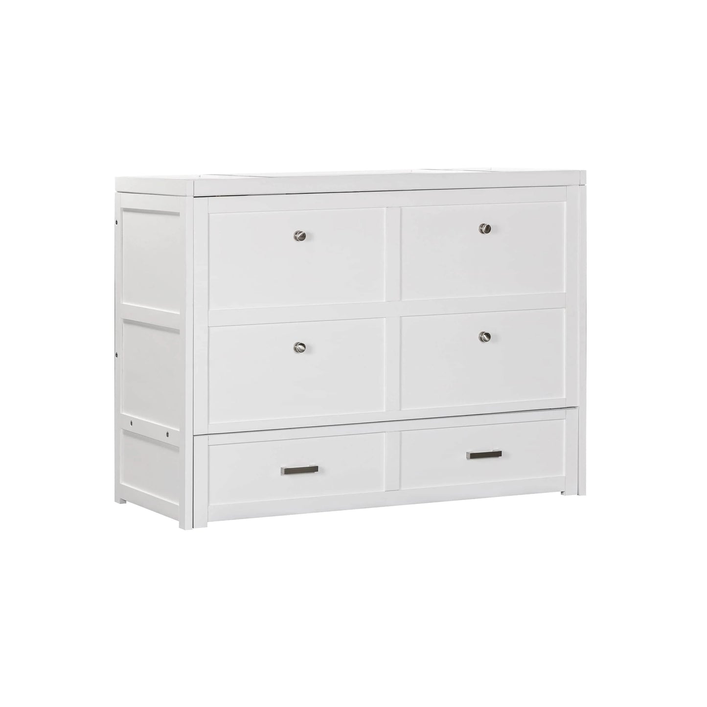 Stow Full Size Murphy Bed Cabinet with Gel Memory Foam Mattress - Available in 4 Colours